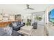Open concept living area with kitchen and water views at 2516 Avenue A, Bradenton Beach, FL 34217