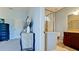 Well-lit bathroom with shower and vanity; view from bedroom at 4046 Overture Cir # 4046, Bradenton, FL 34209