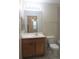 Bathroom with vanity, toilet, and mirror at 4850 51St W St # 8104, Bradenton, FL 34210
