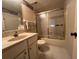 Simple bathroom with shower/tub combination and vanity at 5171 Willow Links # 23, Sarasota, FL 34235