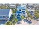 Bird's eye view of a teal-roofed home, surrounded by other houses at 792 Jacaranda Rd, Anna Maria, FL 34216