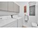 Convenient in-unit laundry room with washer, dryer, and storage at 1720 Starling Dr # 103, Sarasota, FL 34231