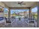 Spacious covered patio with fireplace and pool access at 17744 Savory Mist Cir, Bradenton, FL 34211