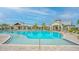 The community pool provides a refreshing escape, complemented by well-manicured landscaping and inviting lounge areas at 17744 Savory Mist Cir, Bradenton, FL 34211