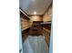 Walk-in closet with wood paneling, shelving, and hanging rods at 4409 Eleuthera Ct, Sarasota, FL 34233