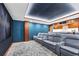 Home theater with plush seating and a large screen at 507 Casey Key Rd, Nokomis, FL 34275