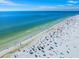 Aerial view of Siesta Beach showing white sand and clear water at 508 Siesta Dr, Sarasota, FL 34242