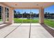 Spacious screened patio with water views at 508 Siesta Dr, Sarasota, FL 34242