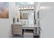 Contemporary bathroom with a floating vanity, vessel sink, and a large mirror at 2004 S Osprey Ave, Sarasota, FL 34239