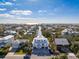 Aerial view of waterfront home and neighborhood at 329 Tarpon St, Anna Maria, FL 34216