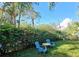 Relaxing backyard with seating and lush greenery at 3826 Rilma Ave, Sarasota, FL 34234