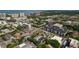 Aerial view showcasing the surrounding buildings and proximity to waterfront at 628 Cohen Way # 628, Sarasota, FL 34236