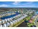Aerial view showcasing home's location in a waterfront community at 805 Harrington Lake N Dr # 76, Venice, FL 34293