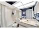 Clean bathroom with a tub, shower, and updated vanity at 805 Harrington Lake N Dr # 76, Venice, FL 34293