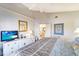Spacious bedroom with built-in dresser and backyard view at 805 Harrington Lake N Dr # 76, Venice, FL 34293