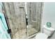 Large walk-in shower with tile surround at 8608 Stargazer St, Sarasota, FL 34238