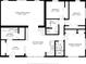 Floor plan of a three-bedroom, two-bathroom home with eat-in kitchen and laundry at 1220 26Th W St, Bradenton, FL 34205
