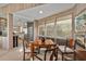 Dining room with wood accents and bright windows with natural light at 3350 Old Oak Dr, Sarasota, FL 34239