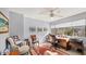 Bright home office featuring built-in desk and seating at 4419 Glebe Farm Rd # 149, Sarasota, FL 34235