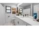 Clean bathroom with a single sink and shower/tub combo at 5706 Bent Oak Dr, Sarasota, FL 34232