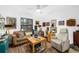 Cozy living room featuring a comfy sofa, armchair, and eclectic decor at 5706 Bent Oak Dr, Sarasota, FL 34232