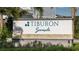 Tiburon Sarasota community sign with modern design at 6949 Prairie Oak Way, Nokomis, FL 34275
