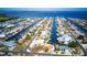 Aerial view of waterfront home with private dock and boat access at 9820 Royal Palm Dr, Bradenton, FL 34210