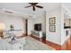 Relaxing living room featuring hardwood floors and bay windows at 35 Watergate Dr # 801, Sarasota, FL 34236