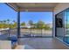 Spacious covered lanai overlooking the canal at 504 Mast Dr, Bradenton, FL 34208