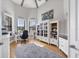 Spacious office with hardwood floors, built-in shelving, and a view at 504 Mast Dr, Bradenton, FL 34208