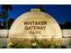 Whitaker Gateway Park entrance sign in Sarasota, Florida at 1155 Tahiti Pkwy, Sarasota, FL 34236