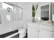 Clean bathroom with walk-in shower and modern vanity at 13126 Indigo Way, Bradenton, FL 34211