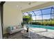 Covered patio overlooking the pool, perfect for outdoor relaxation at 13126 Indigo Way, Bradenton, FL 34211