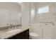 Bathroom featuring granite vanity and walk-in bathtub with built in safety features at 13789 Old Creek Ct, Parrish, FL 34219