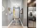 Condo entry with grey walls and artwork at 3450 77Th W St # 102, Bradenton, FL 34209