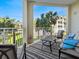 Relaxing patio with outdoor seating and a view of the community at 3450 77Th W St # 102, Bradenton, FL 34209