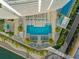 Luxury building with resort-style pool and water access at 401 Quay Commons # 901, Sarasota, FL 34236