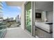 Private balcony offering city and water views at 401 Quay Commons # 901, Sarasota, FL 34236