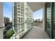 Spacious balcony overlooking the city and partial water view at 401 Quay Commons # 901, Sarasota, FL 34236