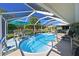 Relaxing screened pool with patio furniture at 6629 Pleasant Hill Rd, Bradenton, FL 34203