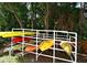 Outdoor rack for storing kayaks, surrounded by lush greenery at 850 S Tamiami Trl # 731, Sarasota, FL 34236