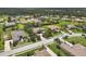 Aerial view showing a neighborhood of large houses with pools and manicured lawns at 112 170Th E St, Bradenton, FL 34212