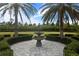 Ornate fountain in a landscaped courtyard at 224 Corelli Dr, Nokomis, FL 34275