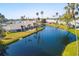 Aerial view of the property backing up to a long body of water at 3468 51St Avenue W Dr, Bradenton, FL 34210