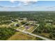 An aerial view of a home with a pool, showcasing the neighborhood at 5105 Bannock Cir, North Port, FL 34288