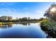 Serene waterfront canal view with lush greenery and blue skies at 5611 Key West Pl # 5611, Bradenton, FL 34203