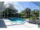 Inviting screened pool with a view of the backyard at 8334 Sailing Loop, Lakewood Ranch, FL 34202