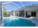 Inviting screened pool with a view of the backyard at 8334 Sailing Loop, Lakewood Ranch, FL 34202
