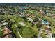 Aerial view of houses and golf course at 3970 Prairie Dunes Dr, Sarasota, FL 34238