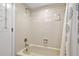 Cozy bathroom with a tub and shower combination, featuring clean and classic design at 6913 8Th W Ave, Bradenton, FL 34209